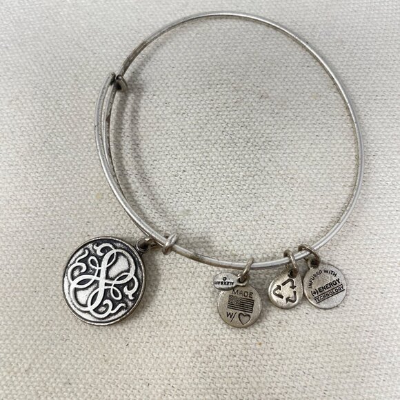 Alex and Ani Path of Life Charm Bangle Bracelet 2014 Adjustable Silver-Tone - Picture 3 of 6